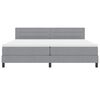 vidaXL Boxspringbett mit Matratze Hellgrau 200 x 200 cm Stoff