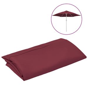 vidaXL Ersatzbezug f&uuml;r Sonnenschirm Bordeauxrot 300 cm