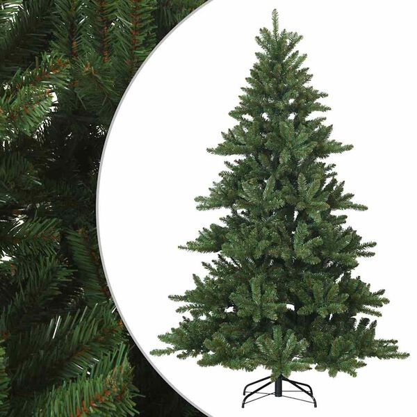 vidaXL K&uuml;nstlicher klappbarer Weihnachtsbaum Gr&uuml;n 180 cm PVC, Stahl