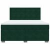 vidaXL Boxspringbett mit Matratze Dunkelgr&uuml;n 180x200 cm Samt