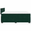 vidaXL Boxspringbett mit Matratze Dunkelgr&uuml;n 140x190 cm Samt