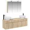 vidaXL Badezimmerschrank-Set 4 stk. Sonoma-Eiche Holzwerkstoff