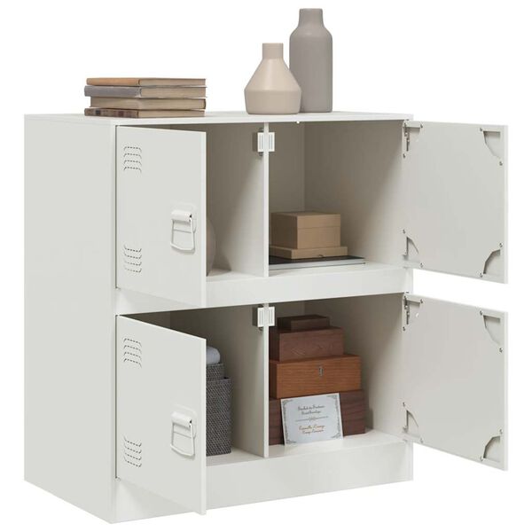 vidaXL Sideboard Wei&szlig; 67x39x73 cm Stahl