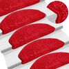 vidaXL Stufenmatten 10 Stk. 65x21x4 cm Rot Halbrund Gro&szlig;