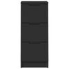 vidaXL Sideboards 2 Stk. Schwarz 30x30x70 cm Holzwerkstoff