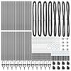 vidaXL Zaunpfosten 52 pcs Grau 3,2 x 3,2 x 120 cm