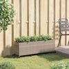 vidaXL Pflanzk&uuml;bel mit Rollen 3 T&ouml;pfe Grau 107x32x38 cm Poly-Rattan