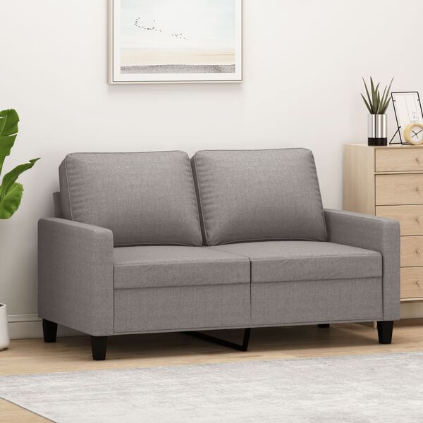 vidaXL 2-Sitzer-Sofa Taupe 120 cm Stoff