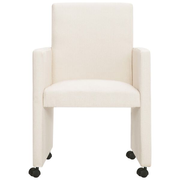 vidaXL Esszimmerst&uuml;hle 2 Stk. Creme Stoff