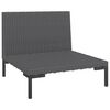 vidaXL 8-tlg. Garten-Lounge-Set mit Kissen Poly Rattan Dunkelgrau