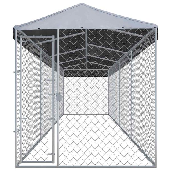 vidaXL Outdoor-Hundezwinger mit &Uuml;berdachung 760x190x225 cm