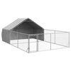 vidaXL Outdoor-Hundezwinger mit Auslauf 6x3x1,9 m Verzinkter Stahl