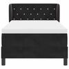 vidaXL Boxspringbett mit Matratze Schwarz 90 x 200 cm Samt