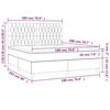 vidaXL Boxspringbett mit Matratze Dunkelbraun 180x200 cm Stoff