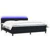 vidaXL Boxspringbett mit Matratze & LED Schwarz 180x210 cm Samt