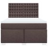 vidaXL Boxspringbett mit Matratze Dunkelbraun 140x190 cm Stoff