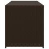 vidaXL Gartentruhe Braun 283L Poly Rattan