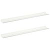 vidaXL Schwebendes Regal 2 stk. Wei&szlig; 80 x 9 x 2,5 cm Stahl