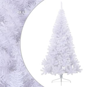 vidaXL K&uuml;nstlicher Halb-Weihnachtsbaum mit St&auml;nder Wei&szlig; 210 cm PVC
