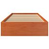 vidaXL Massivholzbett ohne Matratze Wachsbraun 100x200 Kiefernholz