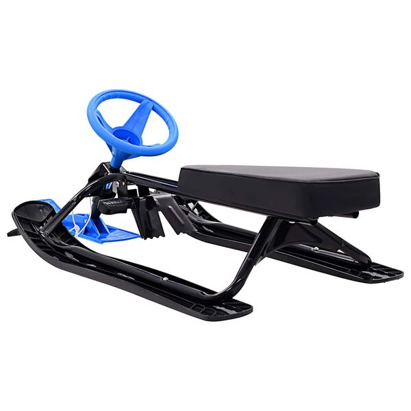 vidaXL Schlitten Bob Schwarz und Blau