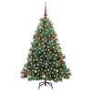vidaXL K&uuml;nstlicher Weihnachtsbaum mit 150 LEDs Gr&uuml;n 150 cm PE und PVC