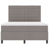 vidaXL Boxspringbett mit Matratze Taupe 140 x 200 cm Stoff