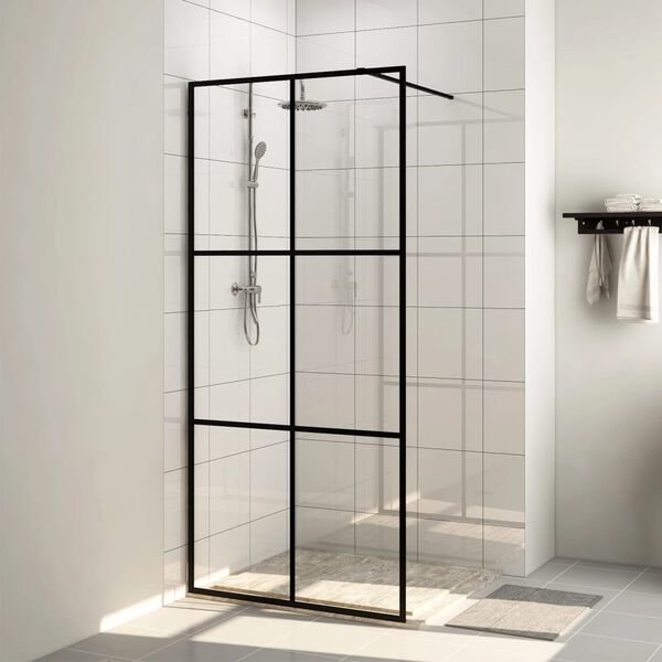 vidaXL Duschwand für Begehbare Dusche mit Klarem ESG Glas 90x195 cm
