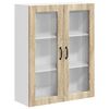 vidaXL Wandglas-Schrank LUCCA Sonoma-Eiche 80 x 31 x 100 cm