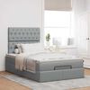 vidaXL Ottoman-Bett mit Matratze Hellgrau 120x200 cm Stoff
