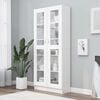 vidaXL Vitrinenschrank Wei&szlig; 82,5x30,5x185 cm Holzwerkstoff