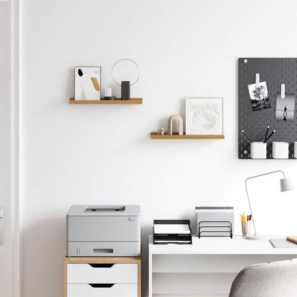 vidaXL Wandregal mit Regal 2 pcs Beige 40 x 9 x 3 cm Holzwerkstoff