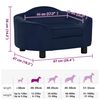 vidaXL Hundesofa Blau 67x47x36 cm Pl&uuml;sch