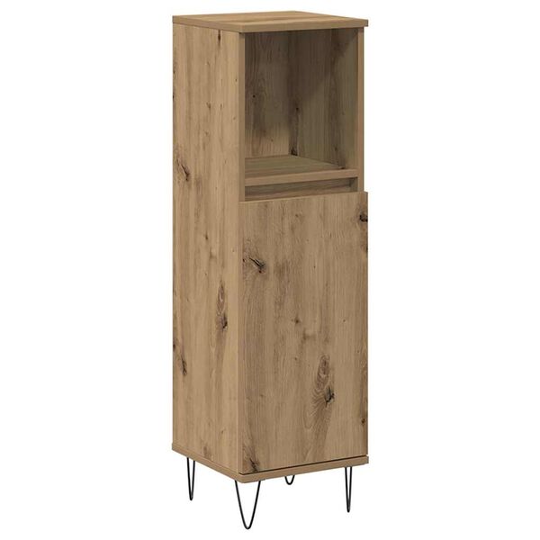 vidaXL Badschrank Artisan-Eiche 30x30x100 cm Holzwerkstoff