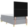 vidaXL Boxspringbett mit Matratze Hellgrau 100 x 200 cm Stoff