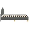 vidaXL Kinderbettgestell mit Kopfteil Dunkelgrau 80 x 160 cm Stoff