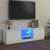 vidaXL TV-Schrank mit LED-Leuchten Wei&szlig; 120x30x36 cm