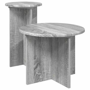 vidaXL Beistelltisch-Set 2 pcs Graues Sonoma Holzwerkstoff