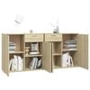 vidaXL Sideboard Sonoma-Eiche 160x36x75 cm Holzwerkstoff