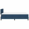 vidaXL Boxspringbett mit Matratze mit Kopfteil Blau 120 x 200 cm Stoff