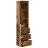 vidaXL Highboard Altholz-Optik 37,5x35x180 cm Holzwerkstoff