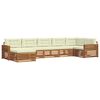vidaXL Outdoor-Sofagarnitur 7 stk. Natur und Creme