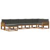 vidaXL Outdoor-Sofagarnitur 7 Stk. Natur und Anthrazit