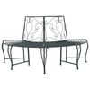 vidaXL Baumbank 4-Sitzanzahl 160 x 80 x 89 cm Stahl Silber Grau