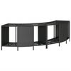 vidaXL Whirlpool-Umrandung Schwarz Poly-Rattan und Massivholz Akazie