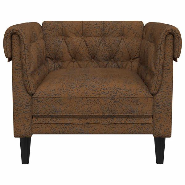 vidaXL Chesterfield-Sessel Braun Stoff