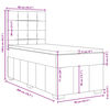 vidaXL Boxspringbett mit Matratze Blau 90x200 cm Stoff