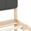vidaXL Bettgestell mit gepolstertem Kopfteil Dunkelgrau 140 x 190 cm