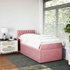 vidaXL Boxspringbett mit Matratze Rosa 90x190 cm Samt