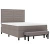 vidaXL Boxspringbett mit Matratze Taupe 160 x 200 cm Stoff